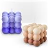 NICAVKIT Confezione da 2 Candele a Bolla, Candela Geometrica, Set Regalo di Candele Profumate per Donne, Cera Naturale di Soia, Candele a Bolla per Aromaterapia per Compleanno, San Valentino, Bagno