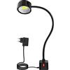 S SHUN CAN DA Lampada da lavoro magnetica a LED, 300 mm, flessibile, 500 lumen, 220 Volt, per macchina da cucire, tornio, fresatura, trapano, illuminazione industriale