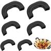Xingwenhao 3 Paia Manici in Silicone per Pentole, Impugnatura in Silicone per Pentole, Presine Manicotto in Silicones Resistente al Calore per Ciotole Padelle in Ghisa Piastre Forno Cottura (Nero, 3 Misure)