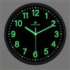 Lafocuse 30cm Orologio da Parete Luminoso Silenzioso senza Ticchettio, Orologio da Muro Fluorescente Moderno Decorativo per Soggiorno Camera da Letto Cucina Ufficio, Nero
