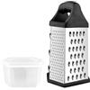 Zencantorous Grattugia Formaggio, Grattugia per Formaggio, Grattugia Verdure, Gratta Formaggio Manuale con Base Antiscivolo, 6 Superfici di Taglio Diverse, per Patate, Carote e Zenzero, Argento
