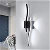 Goeco Applique da Parete Interno, 59 CM 20W 6500K Lampada da Parete Lunga Moderna in Alluminio 6500K Luce Bianca Fredda per Soggiorno Corridoio Camera da Letto Scala, Nero