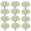 Fairblo 160 Pezzi Fiori Finti per Decorazioni Gipsofili Artificiali Bianchi Fiori Artificiali Decorativi Bouquet di Gypsophila Finti Bianchi per Matrimonio Fai da Te Floreale Decorazione