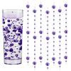 GEFIRE 18 Pezzi Perle Viola 1.2M Floating Pearls Beads, Centrotavola Natalizio Perle Galleggianti per Vasi per Vaso Riempitivo per Bottiglie d'Acqua Matrimonio Decorazione Centrotavola