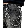 Zimocepuz Catena Per Pantaloni Da Uomo, Catena Per Portafoglio E Tasca, Accessorio Punk-Gothic Per Jeans E Cintura, Portachiavi Multicolore