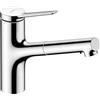 hansgrohe Zesis 74800001 Rubinetto Della Cucina Moderna 1 Maniglia 9 Alto Pull Out Spruzzatore 1.75 GPM Cromo