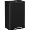 LIFERUN Pattumiera da cucina, 40 l, con secchio interno, con coperchio, chiusura morbida, pattumiera a pedale in acciaio, pedale, per ufficio, famiglia, colore nero