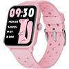 BIGGERFIVE Fitness Tracker Orologio senza App Bambina da 5 a 14 Anni, Smartwatch con Contapassi, Resistente all'Acqua Fino a 5 ATM, Monitor del Sonno, Sveglia Vibrante, Giochi Puzzle, Rosa poroso