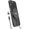Hoonyer Caricatore Wireless Magnetico 2 in 1 - Design Ultra Sottile in Lega di Alluminio Compatibile con iPhone 16/15/14/13/12 (tutti i modelli) e AirPods 4/3/2/Pro (Nero)