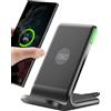 INIU Caricatore Wireless, 15W Ricarica Rapida Wireless Phone Charger Holder Wireless Luce adattiv Supporto Telefono per iPhone 17 16 15 14 13 12 Pro Max Samsung Galaxy etc