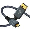 Twozoh Cavo Micro HDMI a HDMI lungo 10M, Micro HDMI Tipo D a HDMI Tipo A supporta720P 1080P supporto GoPro Hero/Raspberry pi 4