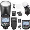 GODOX V1 Pro N Speedlight Testa Tonda Flash 76Ws TTL 1/8000 HSS Wireless 2,4G V1-N (2024) Flash Innovativo Esterno SU-1 2600 mAh Li-ion Lampada da Modellazione a LED Compatible per Nikon