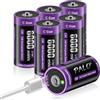 Mspalocell Batteria C USB-C 1,5 V Lr14 Batteria Litio 6000mWh a Ricarica Rapida Tipo C Batteria con Cavo Ricarica, Autoscarica Bassa, con Luce Ricarica, 1500+ Cicli, 6 Batterie C Ricaricabili