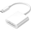 La Brodée Lettore di schede SD USB-C con doppi scomparti per iPhone 15 16, iPad, MacBook, Mac e dispositivi USB-C - Plug and Play