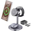 Augnner Magnetica Stazione di Ricarica 3 in 1 per Samsung, Caricatore Wireless Veloce 15W con Raffreddamento TEC Compatibile Galaxy S26 Ultra/S25/S24/Z Fold 7/Flip7, Samsung Watch Ultra/8/7, Galaxy Buds