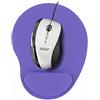 REY Tappetino per Mouse con poggiapolsi in Gel, Comodo, Computer ergonomico, Lilla