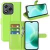 JIUNINE Cover per Honor 400 Lite, Custodia Portafoglio Libro in Pelle Sintetica Antiurto Cover Flip Case con [Carta Fessura] [Supporto Stand] [Fibbia Magnetica], Verde