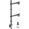 Suptek Supporto per monitor doppio alto da 80 cm carico massimo 10 kg per braccio, supporto da scrivania per monitor da 13-32 supporto per monitor per PC - supporto per monitor da scrivania MD6821DB