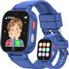 PTHTECHUS 4G Smartwatch Bambini GPS, Orologio Smartwatch per Bambino Bambina con Telefono, Videochiamata Chat Vocale Contapassi Camera Modalità Classe Gioco, Smart Watch Ragazza e Ragazzo 4-12 Anni Regalo, Blu
