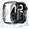 Kamita Impermeabile Custodia per Apple Watch 11/Watch 10 42mm, Duro PC Bumper Case con Protezione Dello Schermo in Vetro Temperato, Antiurto Copertura Protettiva per iWatch 11/iWatch 10 42 (Nero)