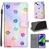 TOMYOU Cover per iPhone 14 Plus, piccole impronte | Antiurto Protettiva Portafoglio, Slot per Schede, Magnetica, Custodia in Pelle PU, Libro Flip,Funzione Stand
