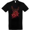 Generico T-shirt in cotone Let's Rock per neonati, bambini ed adulti (Bambino, Nero, 9/10 anni)