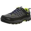 CMP Kids Rigel Low Trekking Shoes Wp, Scarpe da trekking Unisex - Bambini e ragazzi, Graffite-Marine 35UE, 39 EU
