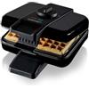 Cloer 1420 Piastra per waffle belgi per 2 waffle belghe 9 x 15,5 cm, piastra doppia con rivestimento antiaderente senza PFAS, grado di doratura regolabile in modo continuo e spia luminosa, 1000 W