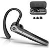 Atheewon Auricolare Bluetooth Singolo con CVC8.0 e ENC Doppio Microfono V5.4 Auricolari Bluetooth con 25 Ore Di conversazione, 180 Ore di Standby, Cuffie con Gancio Girevole per Guida/Lavoro/Ufficio, Nero