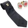 THE MASONIC COLLECTION - Cravatta e gemelli da uomo in tessuto di seta 100% Mark Degree - Rifiniti a mano - Viene fornito in confezione regalo cromata - Regalo Massonico Per Uomo