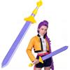 LjFrexia Spada per Costumi Cosplay, Set di Armi Cosplay Anime, 26cm Spada Cosplay Stampata in 3D, Accessorio per Travestimento Viola, per Halloween, Carnevale, Festa Cosplay, Carnevale