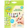 Crayola 8 MATITE Jumbo Grip Easy