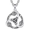 AEONSLOVE Collana Lupo Vichingo Argento 925 per Uomo Donna, Ciondolo Rune Vichinghe/Albero della Vita Yggdrasil/Drago Vintage/Martello di Thor/Vegvisir, Gioielli Vichinghi Uomo
