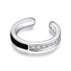 Immobird Ear Cuff Orecchini Uomo con a Clips con Zirconia Nero Ear Cuff Cerchio Non Piercing di Piercing Orecchio Finti unisex per Adatto Per l'uso Quotidiano