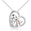 YFN Collana di Cane in oro Rosa per Ragazza Donna Gioielli in Argento Sterling con Ciondolo per Animali da Compagnia