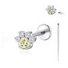limerencia Gioielli per Piercing del Corpo in Titanio 18G, Orecchino con Retro Piatto a Filettatura Interna Tragus Helix Cartilagine Conch Medusa Stud Orecchino per Donne Uomini 1PZ(Argento, Zampa di