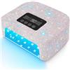 HoYLluDLL Lampada UV ricaricabile senza fili per unghie in gel, lampada LED per unghie con 4 modalità timer e decorata con strass scintillanti per unghie Diamond per uso domestico/salone, 1pcs