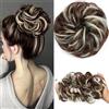 Shangxiu Elastico per chignon con capelli ricci e disordinati, con elastico | Extension per capelli a coda di cavallo, per donne e ragazze, in fibra sintetica resistente al calore