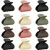 PROPOG Mini Mollette Capelli Donna, 12 Pezzi Mollettone Capelli Donna Ragazze Antiscivolo Pinze Per Capelli 4 Cm Pinza Per Capelli Opaco Mollette Per Capelli Mollettoni Capelli Accessori
