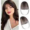 RPAEOY Frangia Clip Capelli Veri Naturali Sottile Invisibile Frangetta Frontale Attaccatura Capelli Donna Leggera