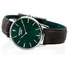 Watchmaker Milano OROLOGIO UOMO ACCIAIO CINTURINO IN PELLE QUADRANTE SUNRAY VERDONE WATCHMAKER CUMENDA WM.00C.02