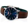 Watchmaker Milano OROLOGIO UOMO ACCIAIO CINTURINO IN PELLE QUADRANTE SUNRAY BLU WATCHMAKER CUMENDA WM.00C.04