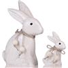 Fentar 2 pezzi Conigli pasquali Decorazione, Vintage Decorazione, Scimmie di Pasqua in legno, statuette di Easter Decorations 7,5 x 10,2 cm e 12 x 18,2 cm