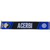 Inter, Sciarpa Jacquard dedicata al giocatore Francesco Acerbi, 100% Acrilico, Nero/Blu/Bianco, 135x22cm