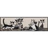 Salonloewe Rosina Wachtmeister - Zerbino Serafino & Friends, 35 x 120 cm, lavabile, per corridoio, motivo: gatti