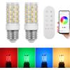 I-SHUNFA Lampadina Bluetooth intelligente E27 RGB LED 7 W 750 lm, AC 230 V, luminosità e temperatura di colore regolabili, 16 milioni di colori fai da te, (2 Pack (With Fernbedienung))