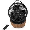 4UMOR Ventilatore Silenzioso da Tavolo 20dB Motore DC Consumo Basso 21W 12 velocità Oscilla 70°/85° con Telecomando