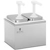 Royal Catering Dispenser per Salse Dosatori per Salse RCDI-4L (2 pompe, 2 x 2 L, Acciaio Inox)