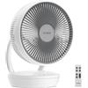 4UMOR Ventilatore silenzioso, motore DC, 20 dB Ultra Powerful da tavolo, con pannello touch, timer 8H, 3 modalità vento, 8 velocità, oscillazione 75°+ 90°, ventilatore turbo per il soggiorno