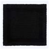 HOMESCAPES Piccolo tappetino da bagno di lusso, 1600 g/m², extra morbido, 100% cotone, reversibile, antiscivolo, lavabile, super assorbente, ad asciugatura rapida, colore nero, 50 x 50 cm, quadrato